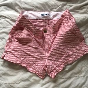 OLD NAVY red & white stripe shorts